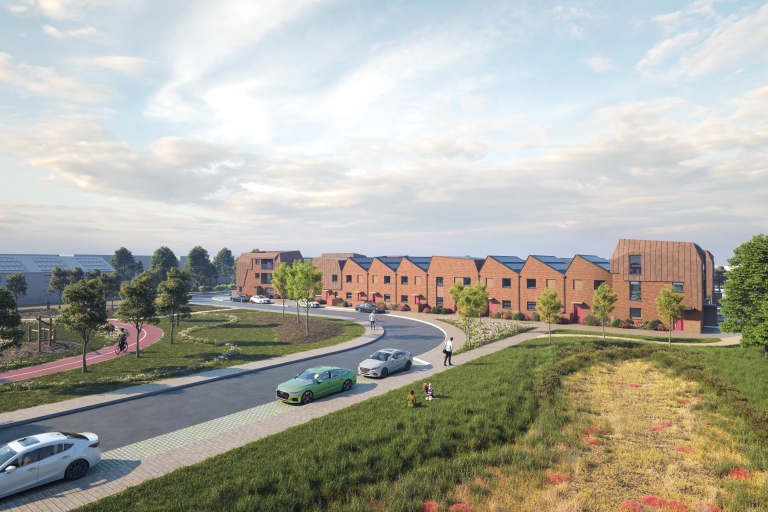 An artists' impression of the Mile Cross development.