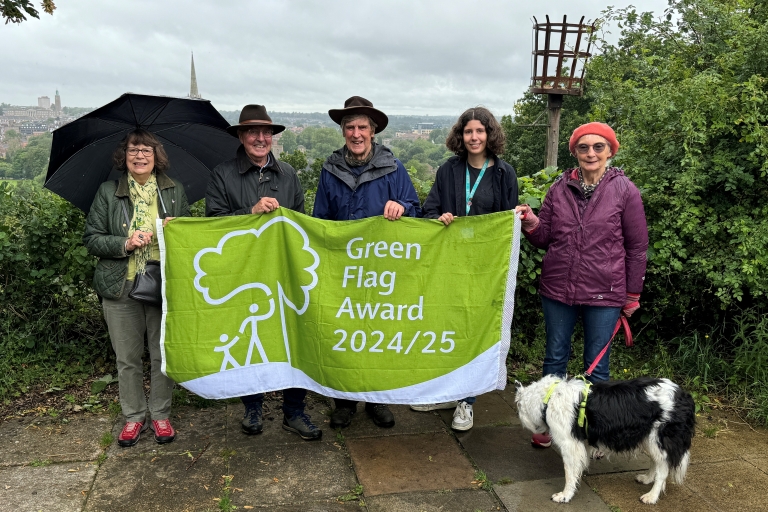 Cllr Emma Hampton with Friends of Kett's Heights group
