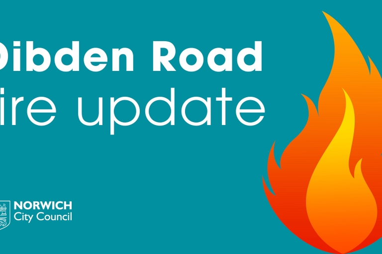 Dibden road fire update graphic