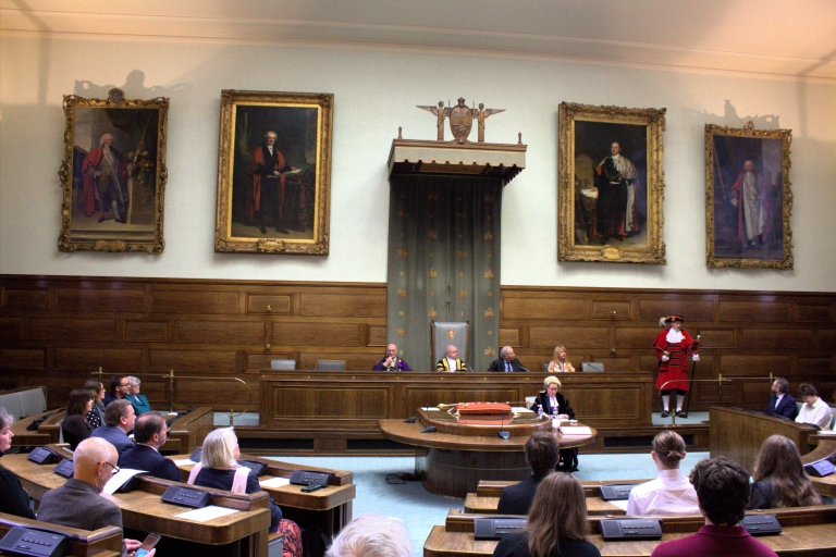 Picture showing the ceremony in the council chambers