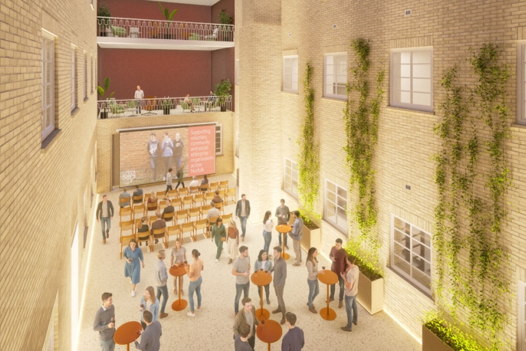 Artist's impression of the atrium
