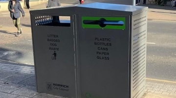 New bin in the city centre