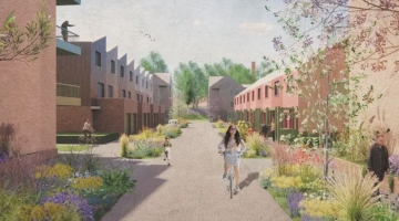 Street view of proposed Carrow site homes.