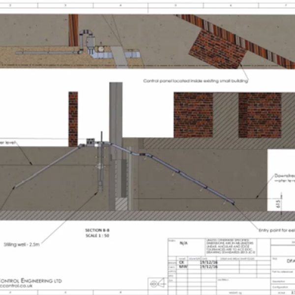 Engineering image of eel pass