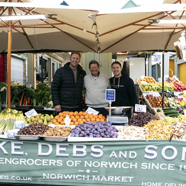 mike, debs and sons green grocer stall